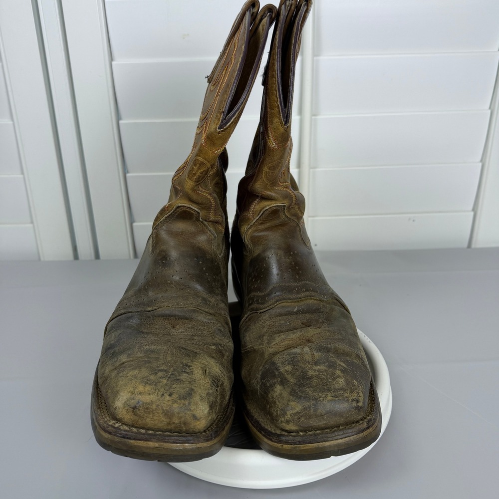 Double-H DH3567 Mens 9.5 2E Steel Toe Western Work Boots Brown Leather USA Made - Picture 6 of 16